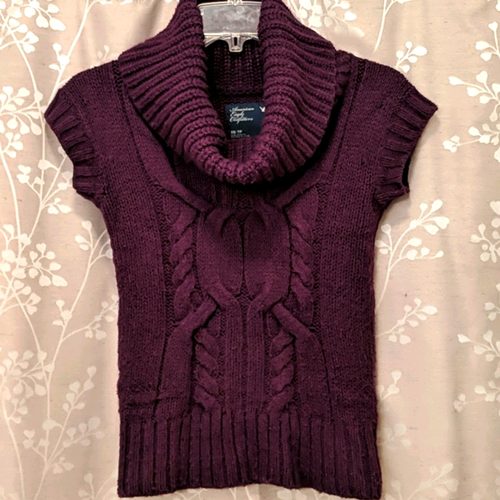 Cowl Neck Cable Knit Sweater by AEO